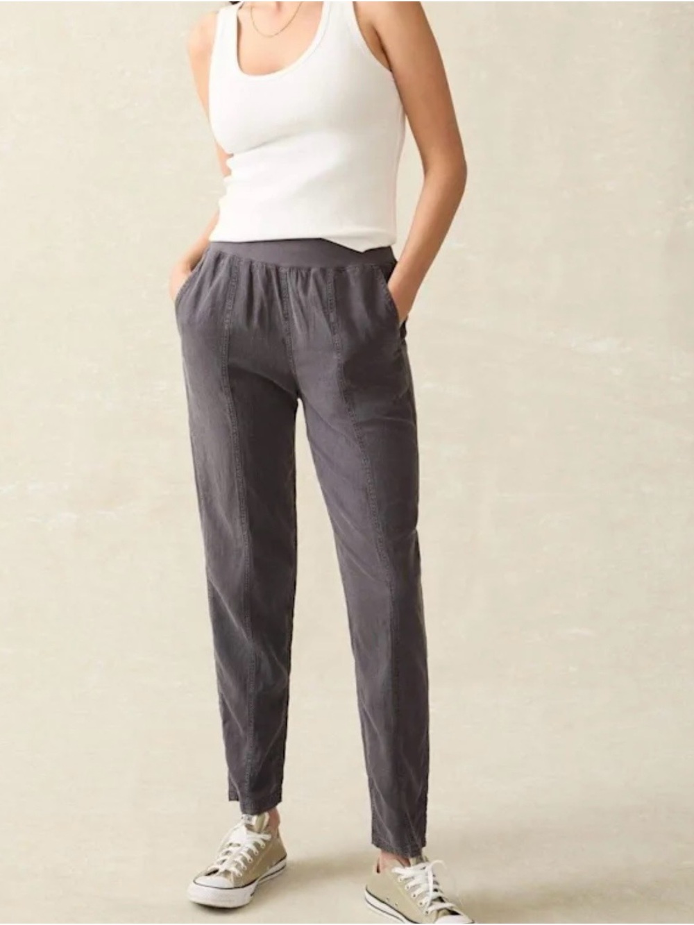 Faherty Arlie Pants - Faded Black
